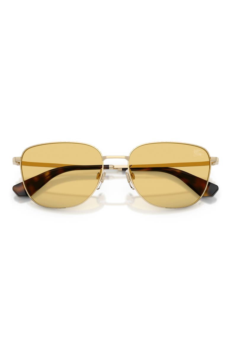 57mm Square Sunglasses, Alternate, color, LIGHT GOLD / YELLOW