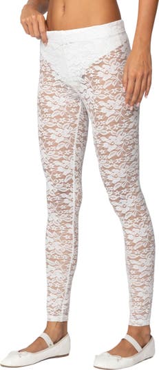 EDIKTED Sheer Lace Leggings | Nordstrom