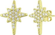 Spero London Northern Star Sterling Silver Stud Earring