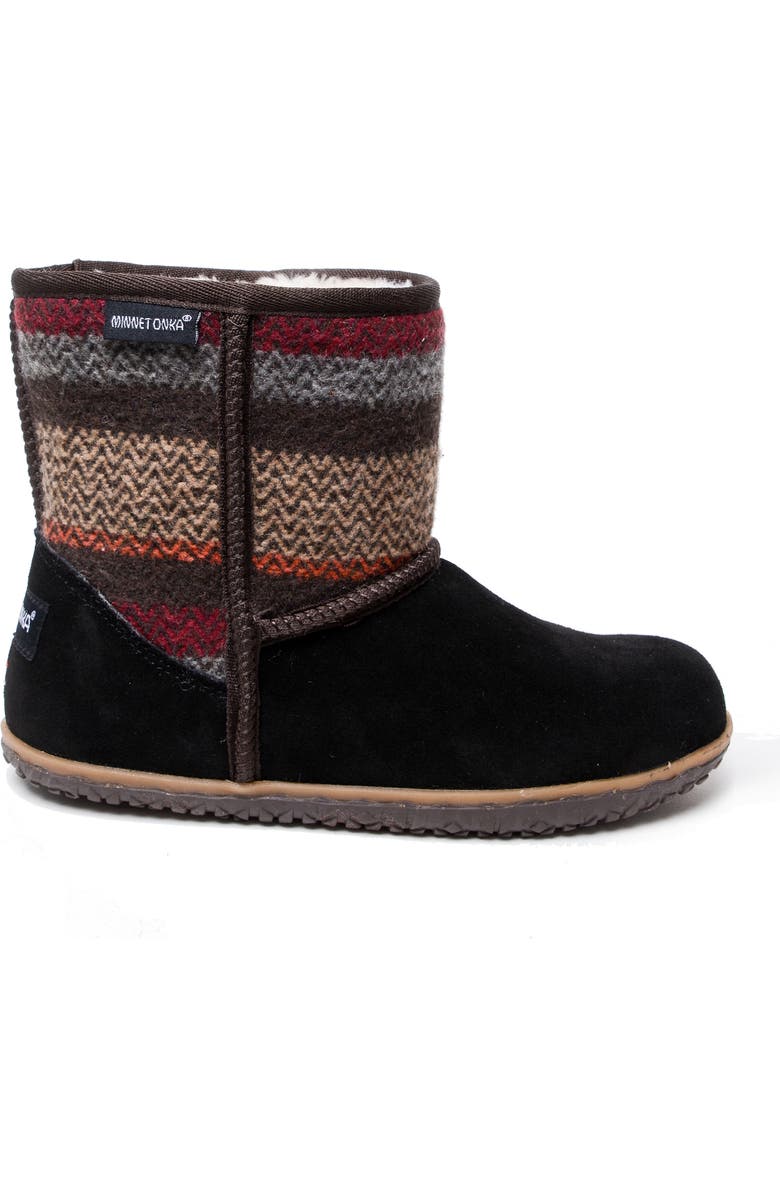 Minnetonka Tali Faux Fur Lined Boot, Alternate, color, Black Multi