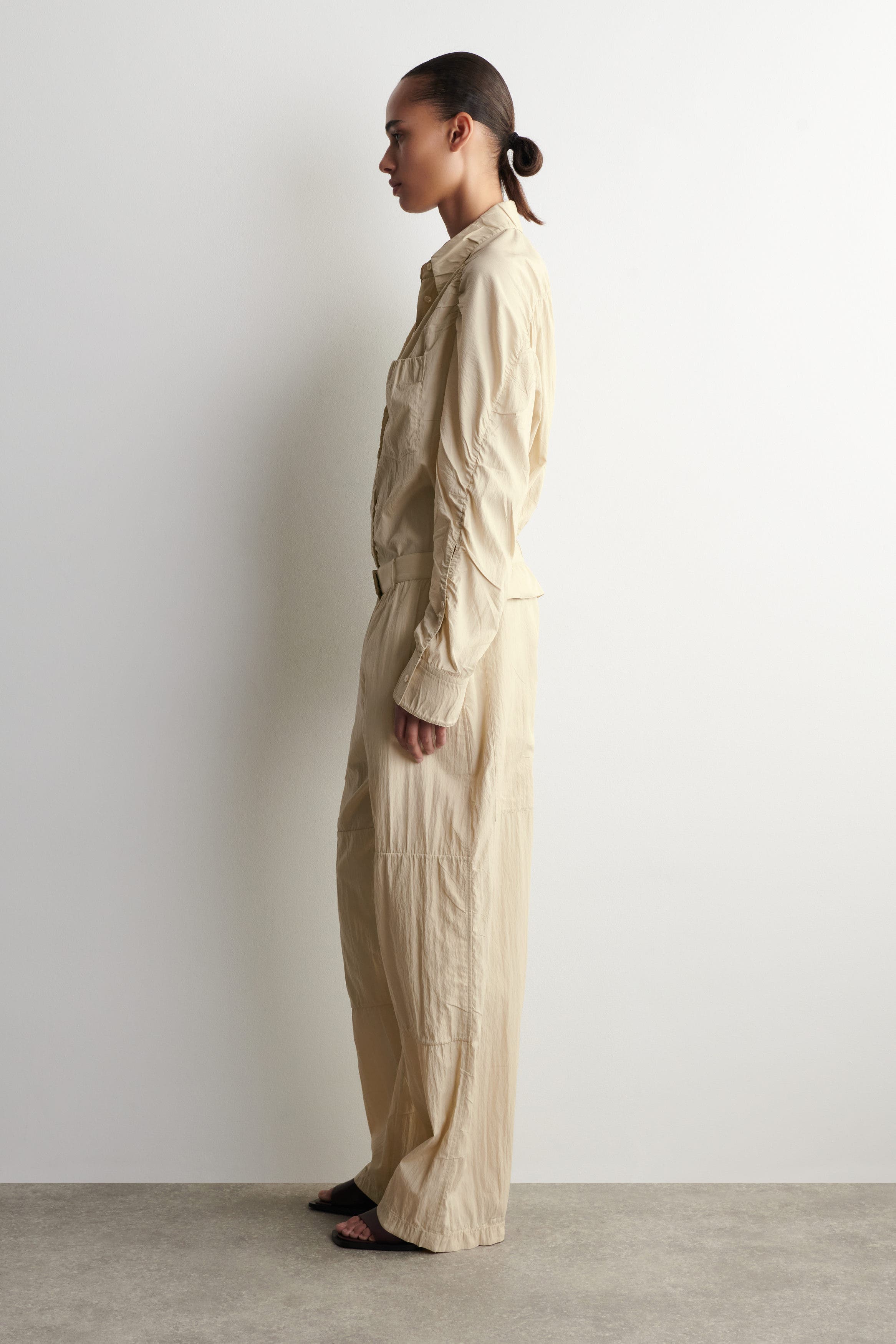 Crinkled-Silk Straight-Leg Pants - image 2