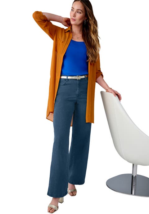 True Fit Wide Leg Jean (Plus)