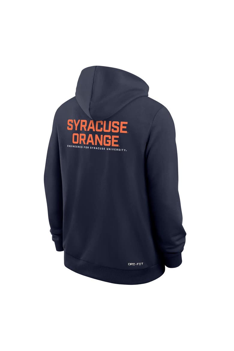 Men's Nike Navy Syracuse Orange 2025 Sideline Standard Issue Dri-Fit Full-Zip Hoodie, Alternate, color, Navy