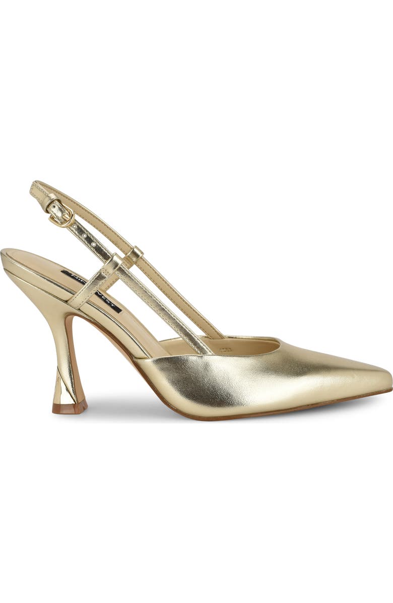 Nine West Vassa Pointed Toe Slingback Pump, Alternate, color, Gold