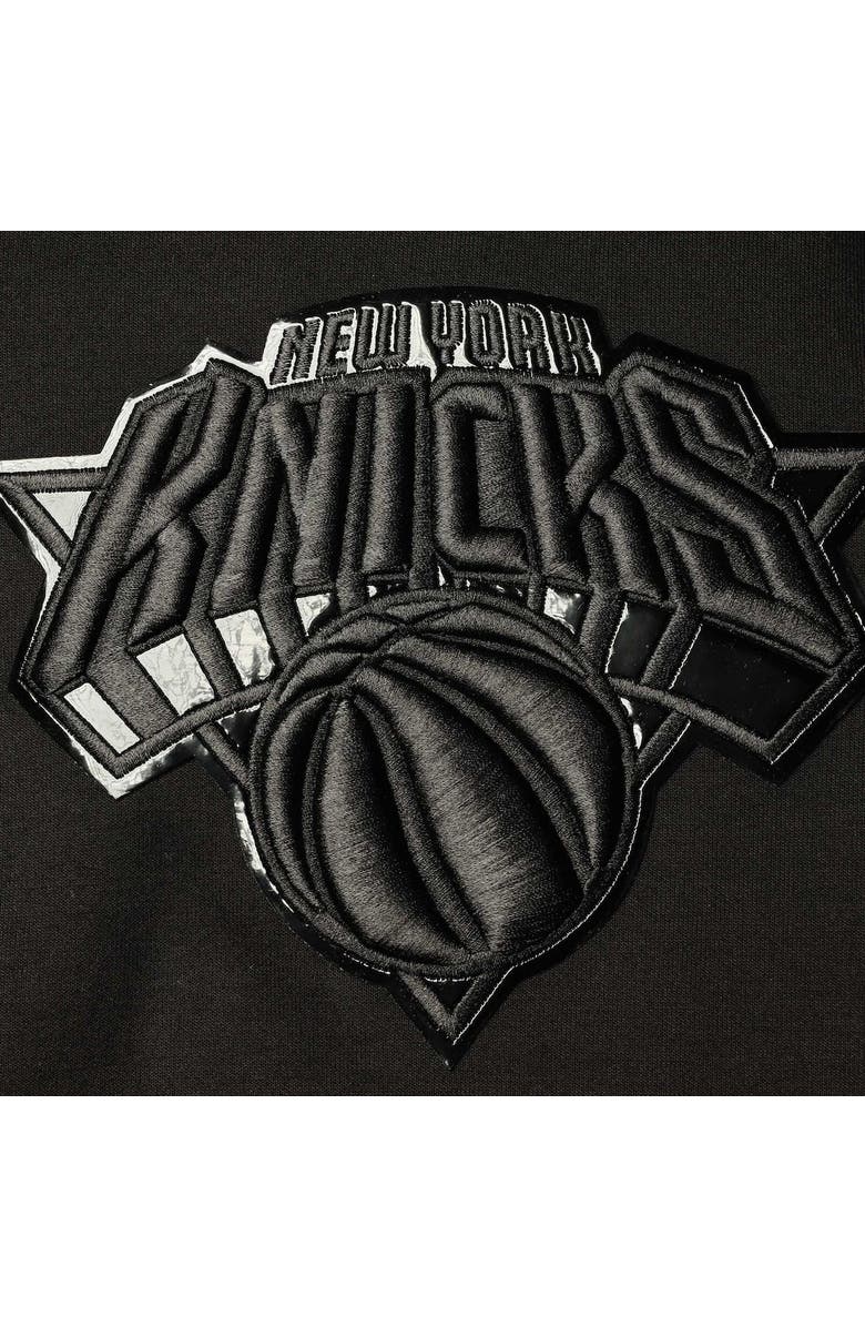 PRO STANDARD Men's Pro Standard New York Knicks Triple Black Gloss Pullover Hoodie, Alternate, color, Black