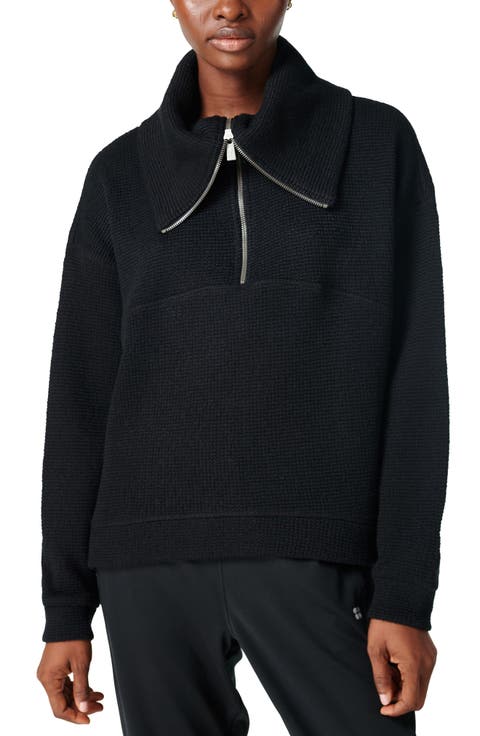 Restful Bouclé Half Zip Pullover