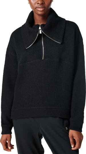 Sweaty Betty Restful Bouclé Half Zip Pullover | Nordstrom