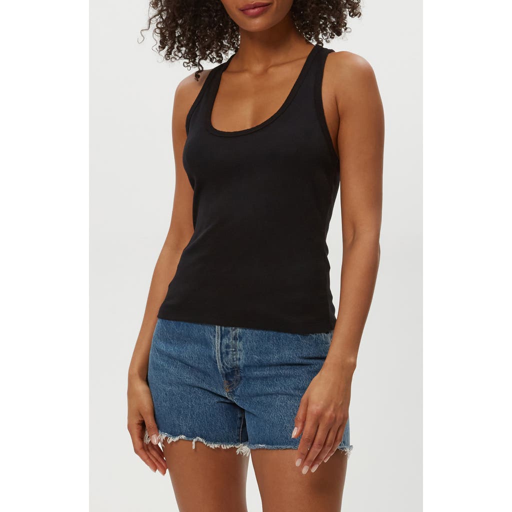Michael Stars Cher Scoop Neck Tank In Black