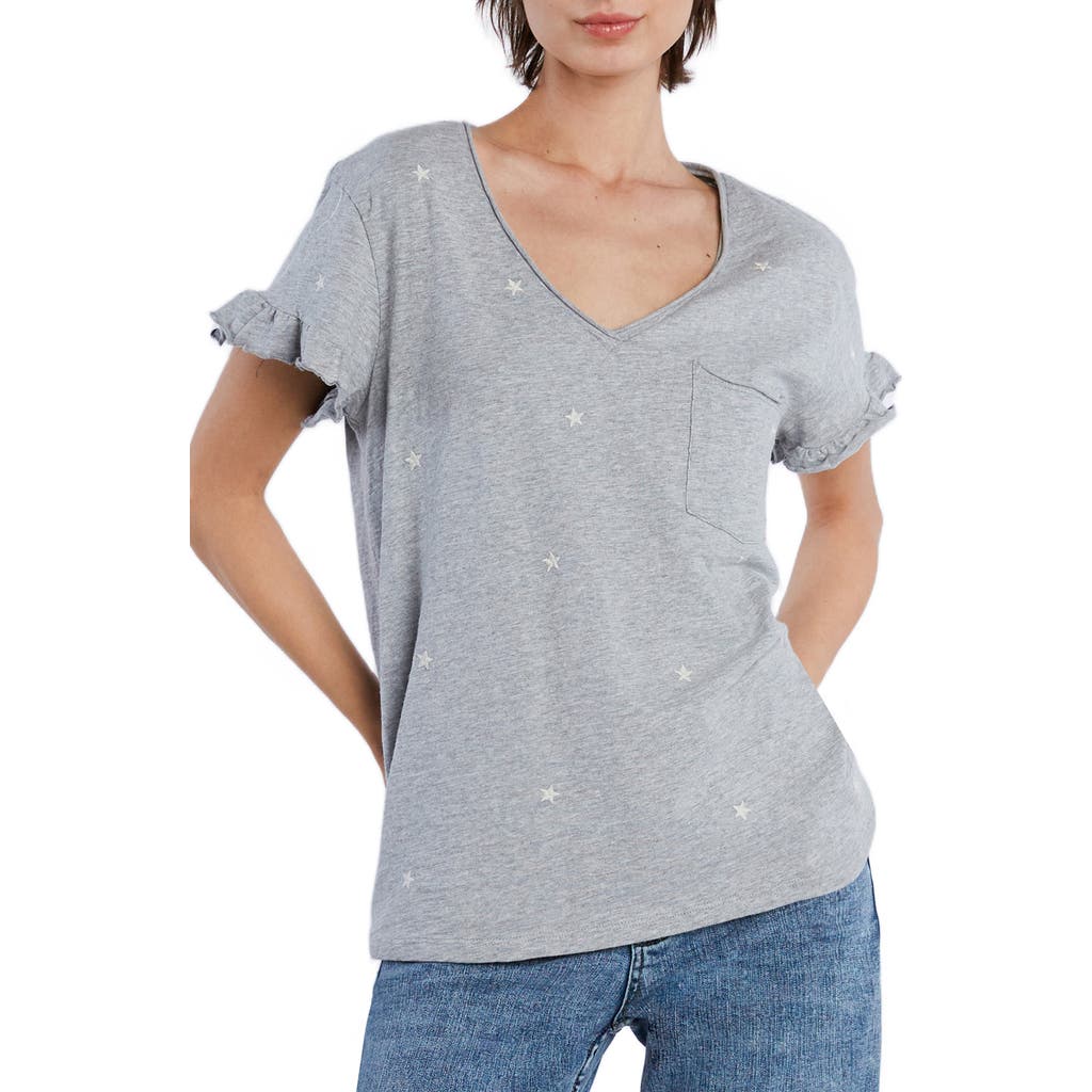 Billy T Embroidered Stars T-shirt In Heather Grey