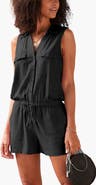 LASCANA Women's Sleeveless Drawstring Romper