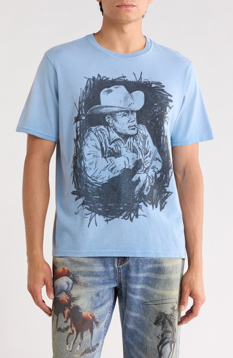 ONE OF THESE DAYS Best in the West Graphic T-Shirt, Main, color, Light Blue