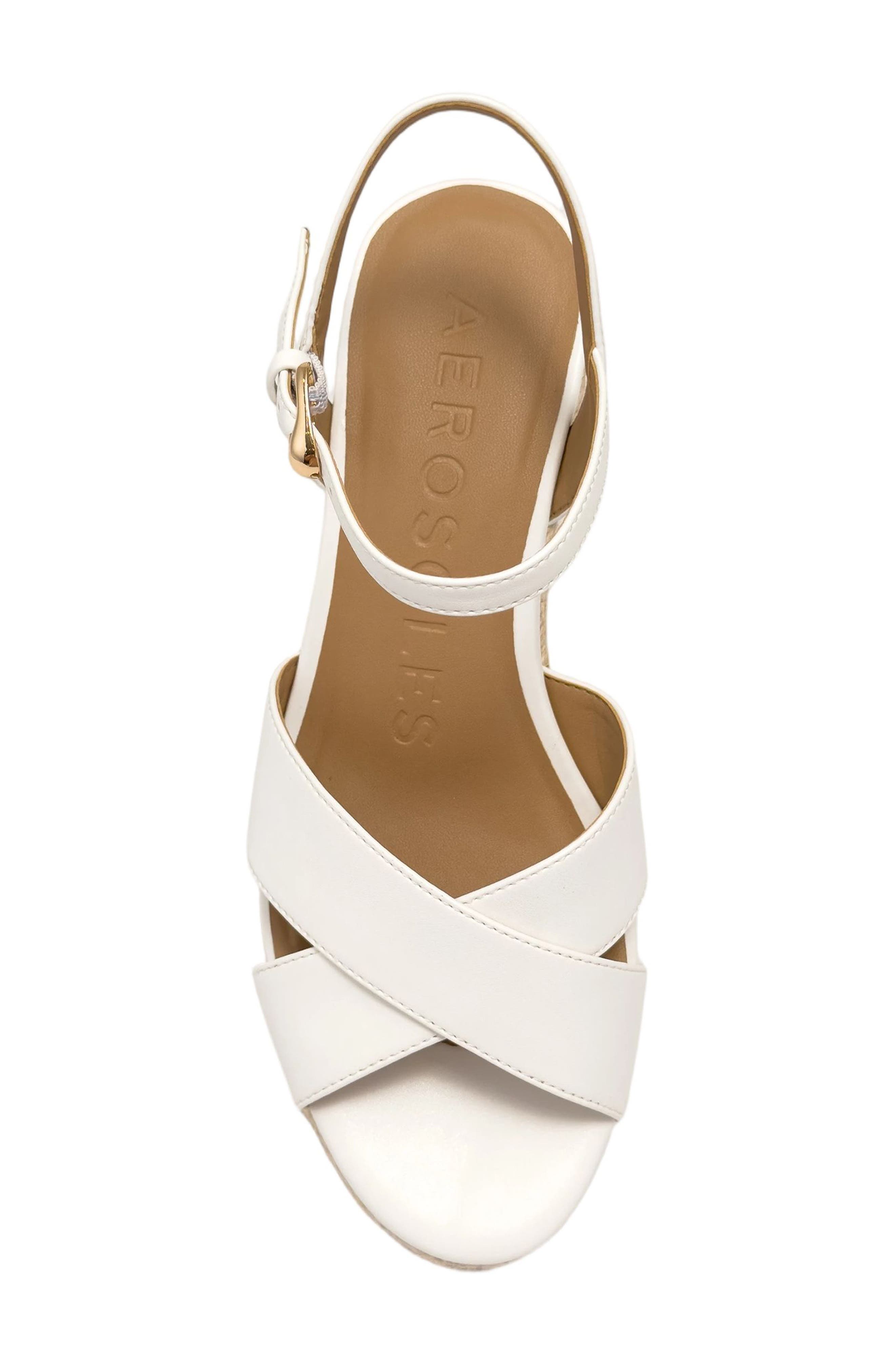 Casarina Platform Wedge Sandal, Alternate, color, WHITE