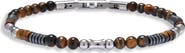 EYE CANDY LOS ANGELES Men's Marcus Tiger's Eye Beaded Bracelet