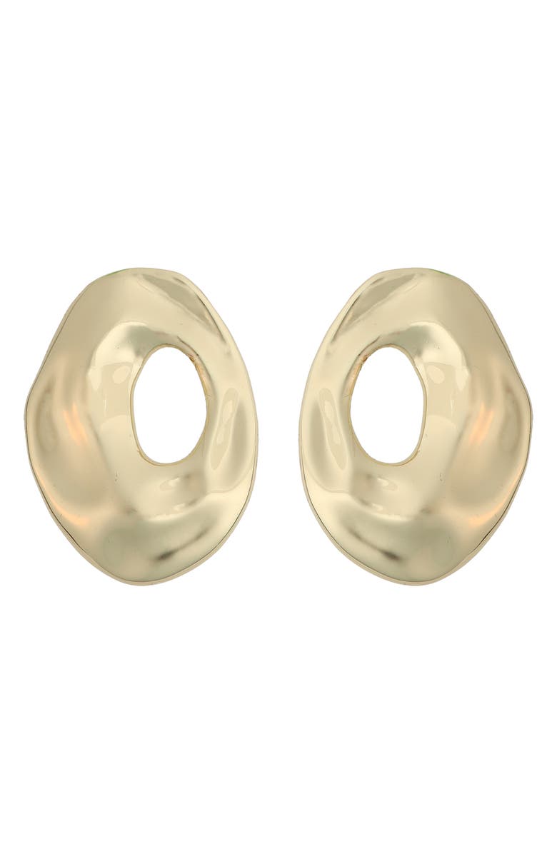 Panacea Circle Earrings, Main, color, Gold
