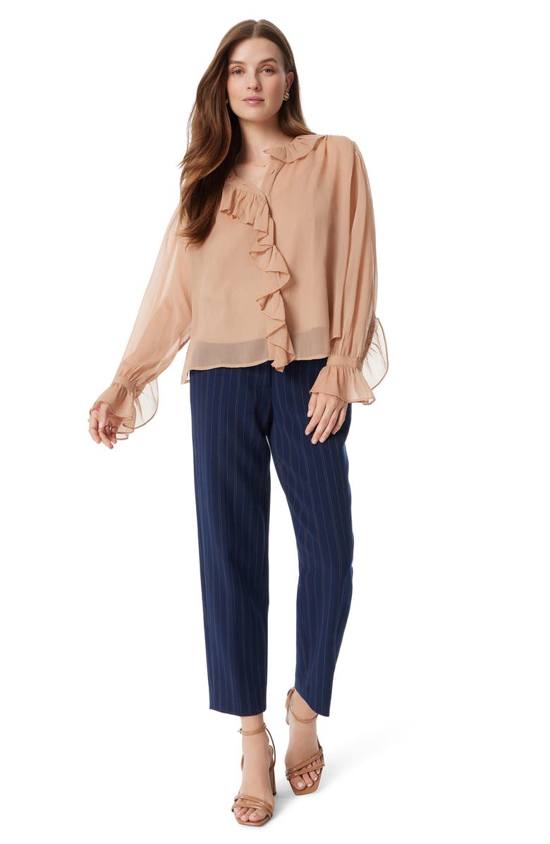 Sam Edelman Jasleen Ruffle Chiffon Shirt, Alternate, color, 