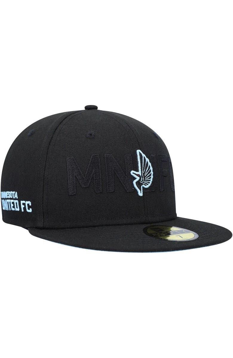 New Era Men's New Era Black Minnesota United FC Kick Off 59FIFTY Fitted Hat, Main, color, 