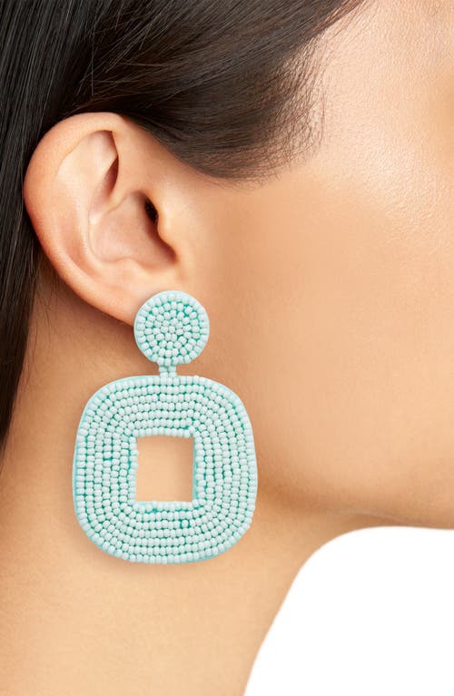 Nordstrom Beaded Square Drop Earrings In Green