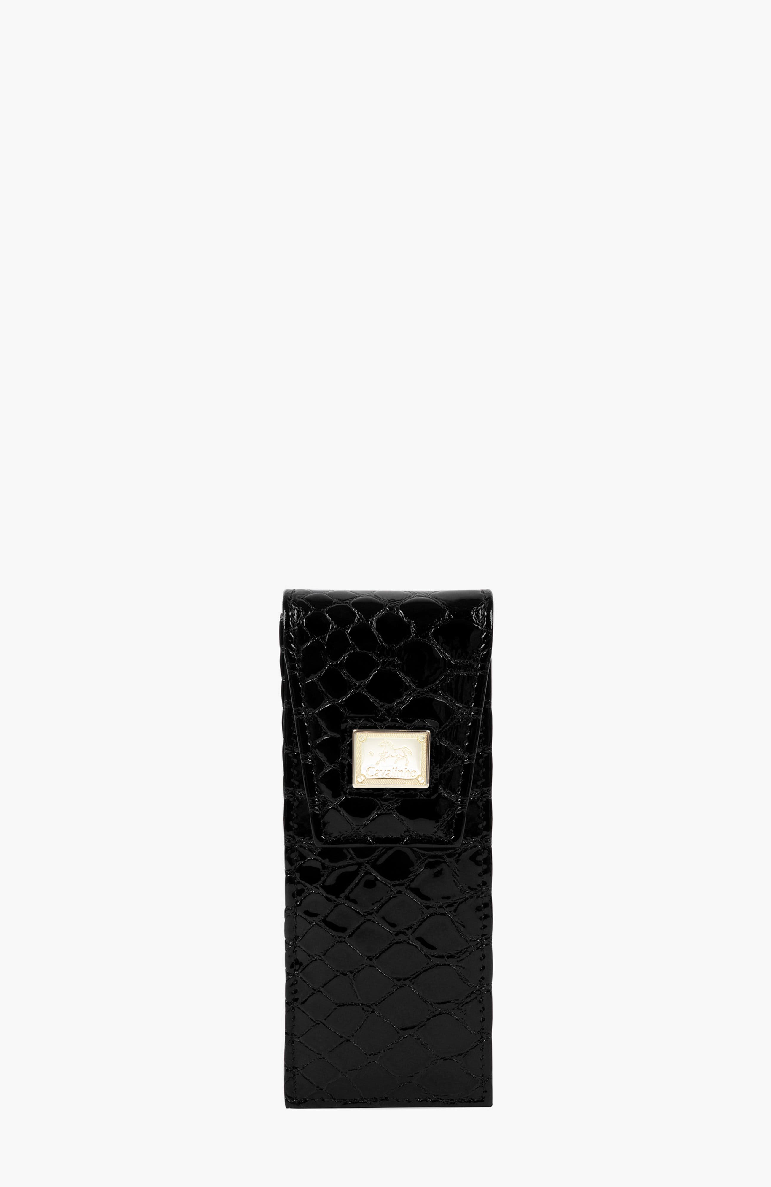 Gallop Patent Leather Cosmetic Pencil Holders 270, Main, color, Black