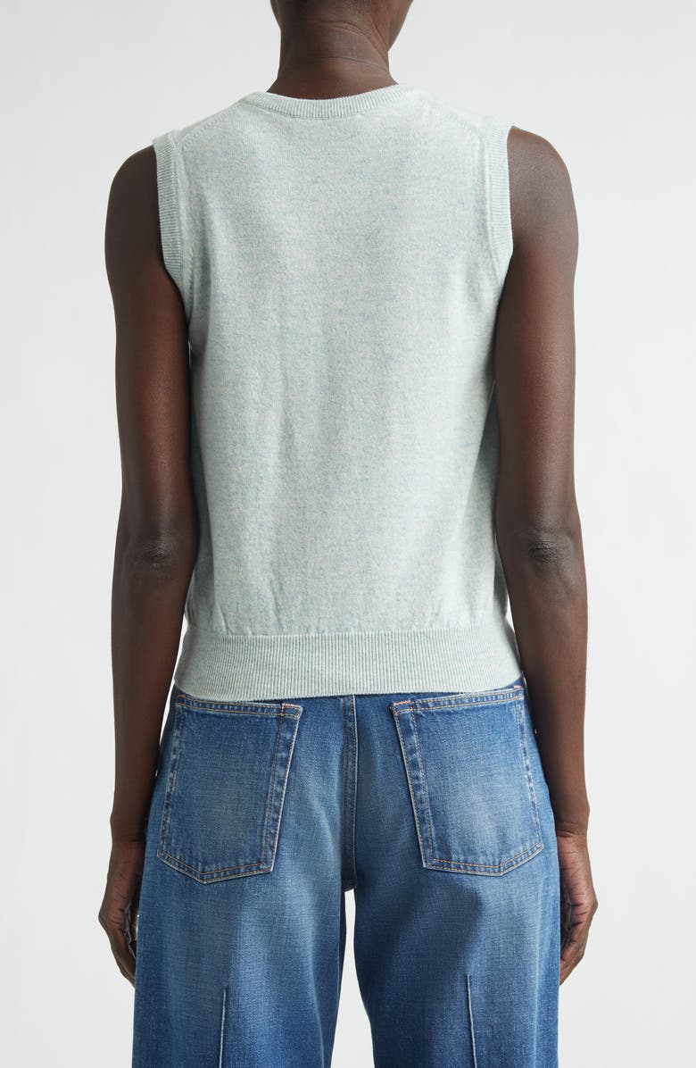 Johnstons of Elgin Iris Cashmere Sweater Vest, Alternate, color, Lunan Mint