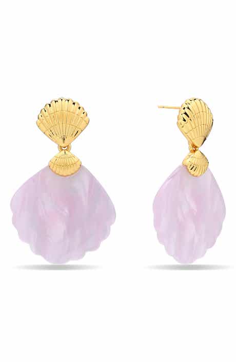 Adeline Shell Motif Drop Earrings
