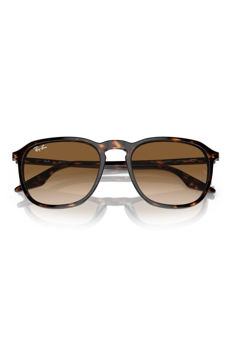 52mm Square Sunglasses, Alternate, color, HAVANA