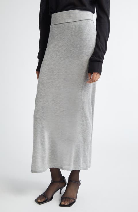 ワンピース TOTEME Women Mid Skirts 92500 252WRD0182FB0192 91052 Beige Straight Skirt | TOTÉME | elysewalker