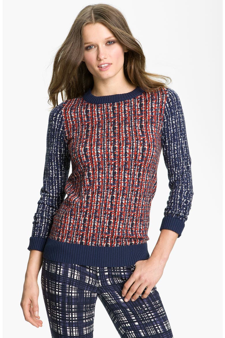 'Hutton' Crewneck Sweater, Main, color, CINNAMON STICK SPARKLE