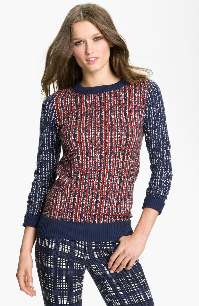 Tory Burch 'Hutton' Crewneck Sweater, Main, color,