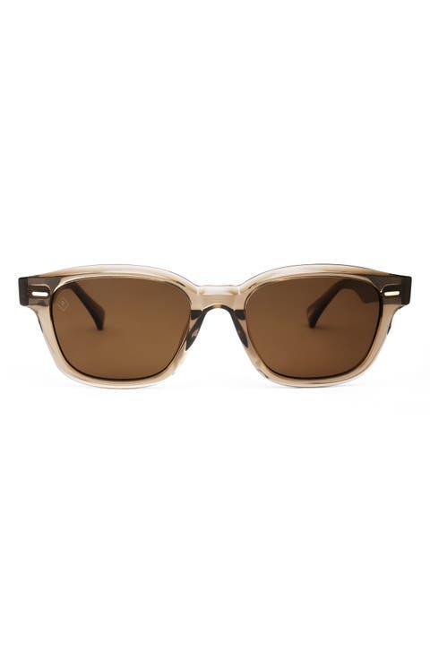 Carby 53mm Polarized Round Sunglasses