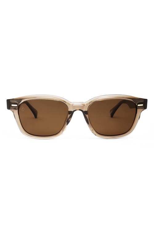 Raen Carby 53mm Polarized Round Sunglasses In Ghost/vibrant Brown Polarized