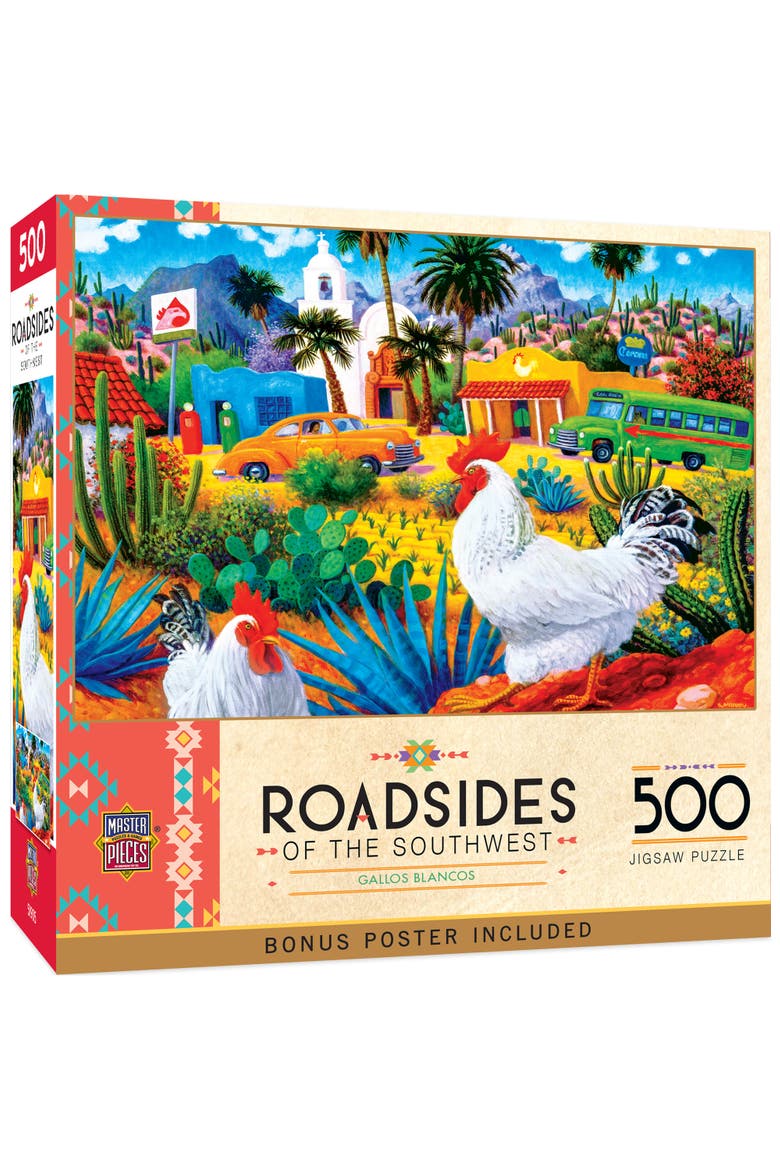Gallos Blancos 500 Piece Jigsaw Puzzle, Main, color, Multicolor