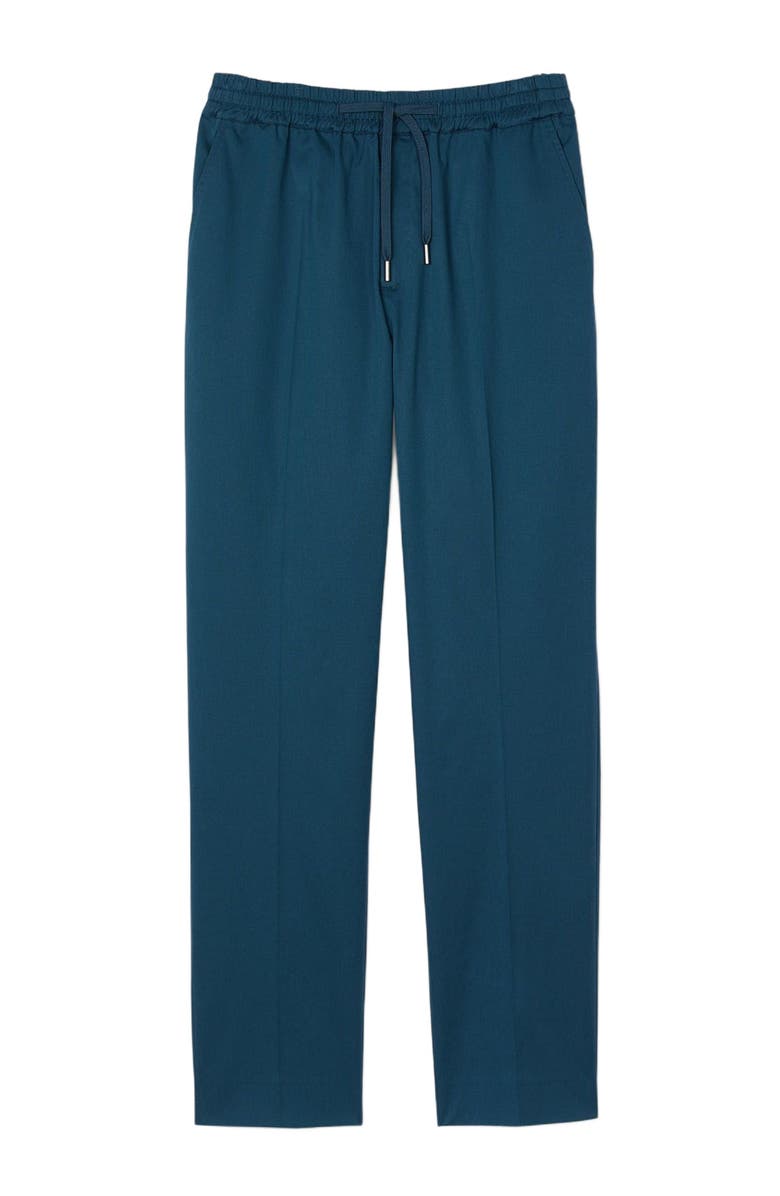 SANDRO Elasticated straight-leg trousers, Alternate, color, Thunderstorm Blue