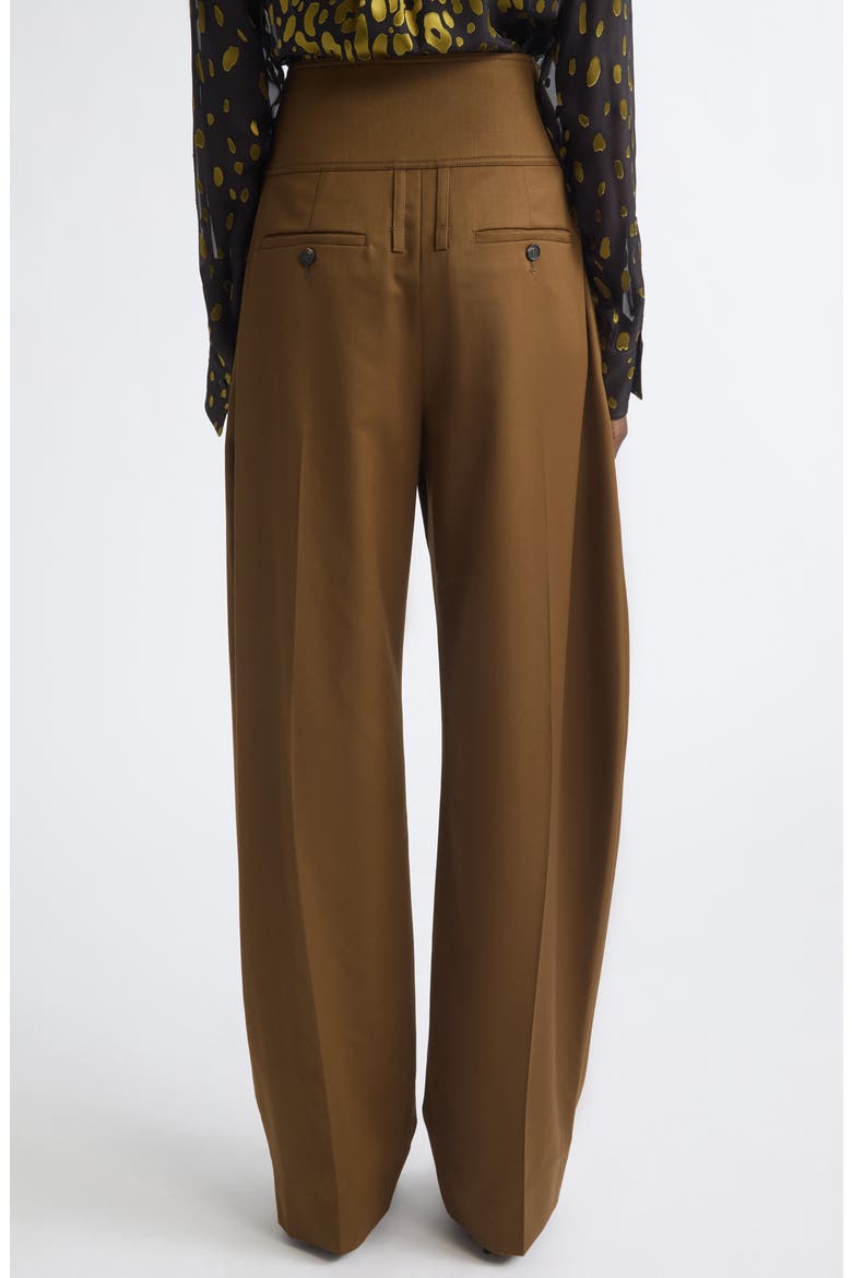 Pleated Barrel Leg Wool & Cashmere Pants, Alternate, color, SOY SEED