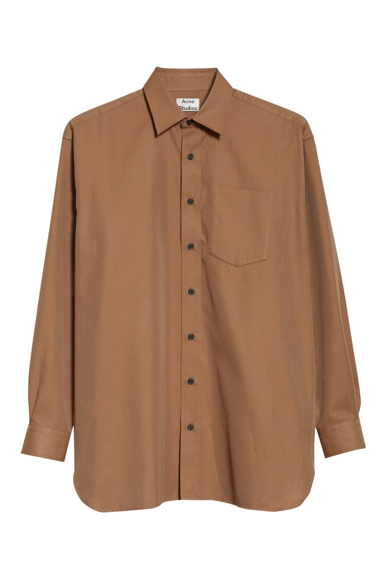 Atlent Longline Button-Up Shirt, Alternate, color, MUSHROOM BEIGE