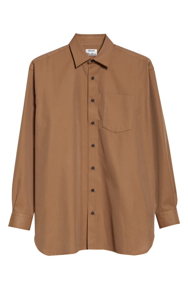 Acne Studios Atlent Longline Button-Up Shirt, Alternate, color, 