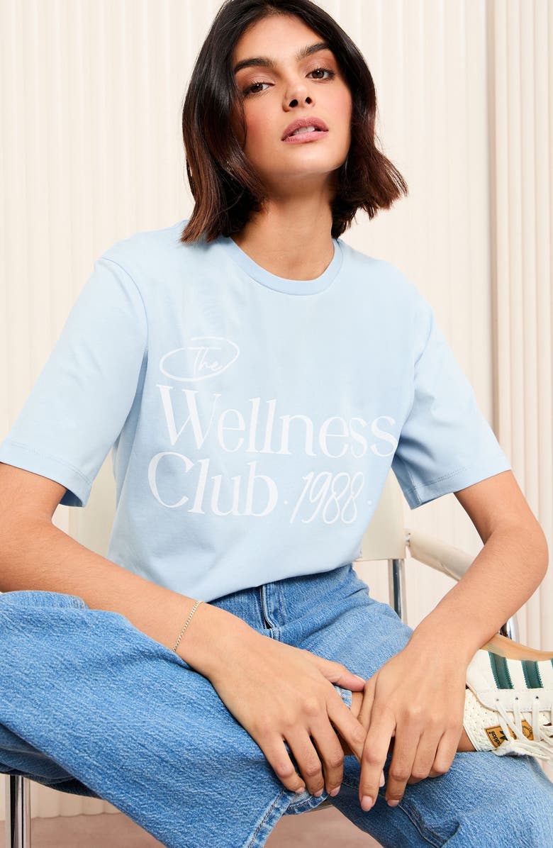 Friends Like These Wellness Club Graphic T-Shirt, Alternate, color, Blue