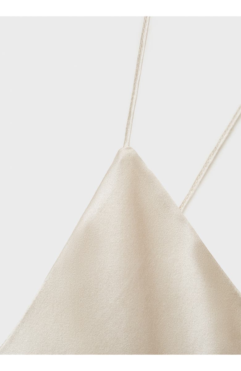 MANGO Stretch Silk Nightgown, Alternate, color, Light/ Pastel Grey