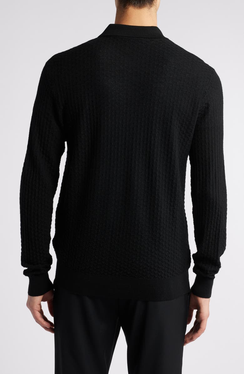 Emporio Armani Textured Wool Quarter Zip Sweater, Alternate, color,