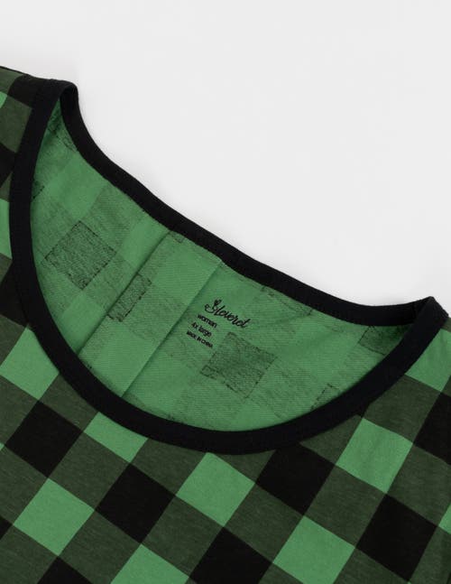 Leveret Cotton Plaid Matching Family Holiday Pajamas In Green