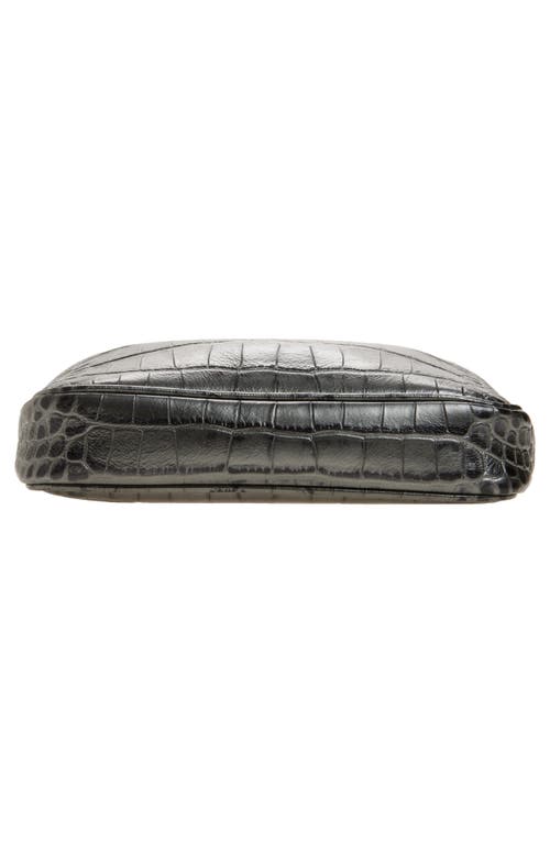 Balenciaga Rodeo Sling Croc Embossed Leather Pouchette