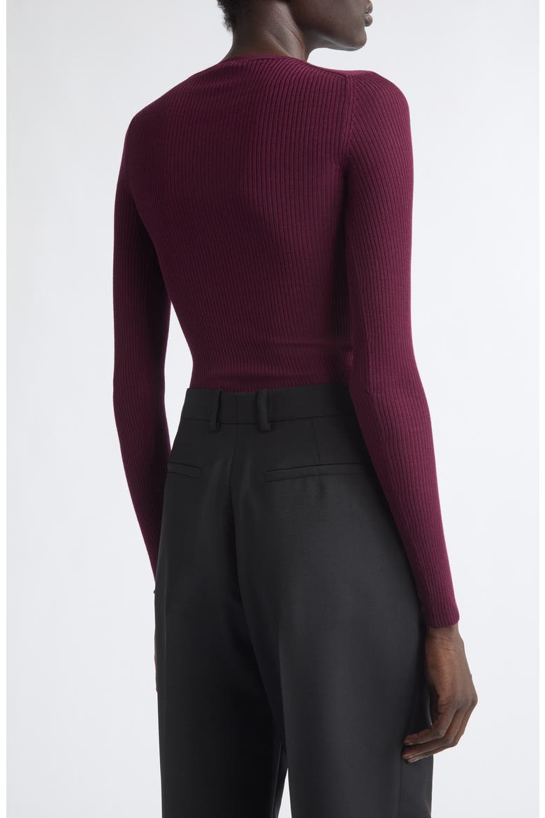 Lightweight Wool Crewneck Sweater, Alternate, color, CHERRY