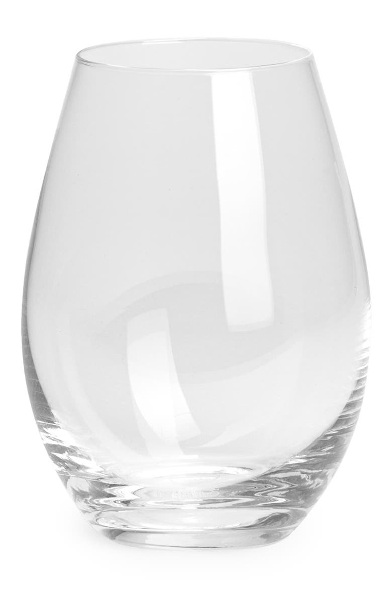 More Set of 4 Stemless Wine Glasses, Alternate, color, WHITE