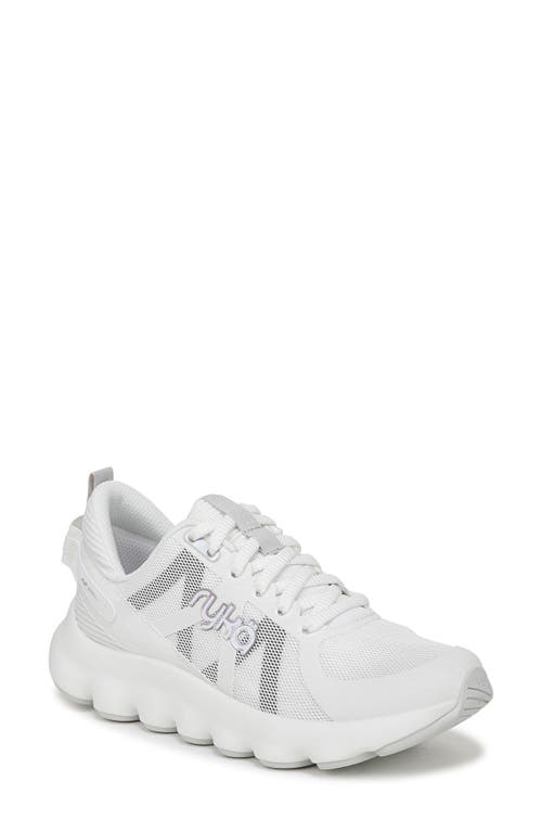 Ryka Women's Podflow Lace Up Walking Sneakers In Brilliant White