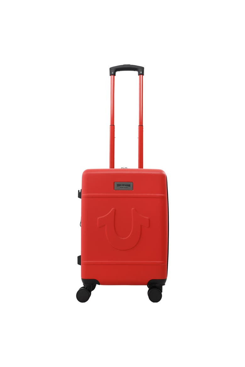 Molded U 22" Expandable Hardside Carry-On Spinner Luggage, Alternate, color, RED