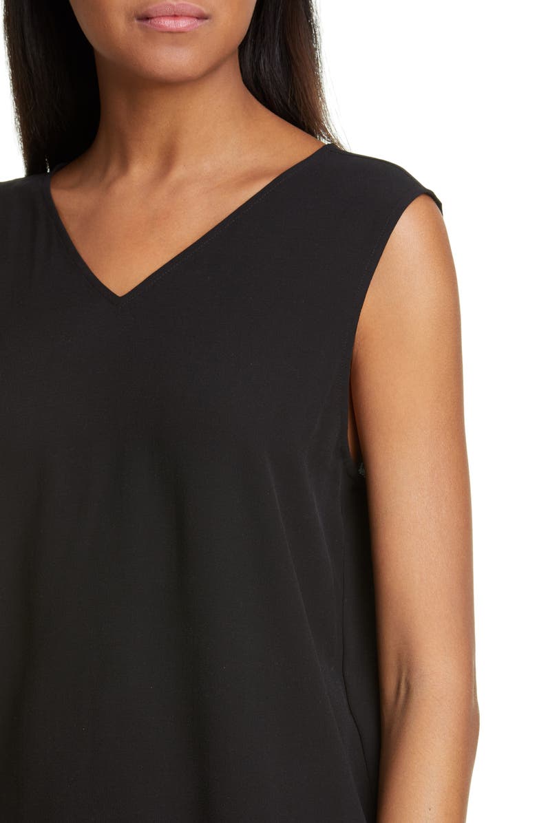 Eileen Fisher V-Neck Sleeveless Silk Shell, Alternate, color, 