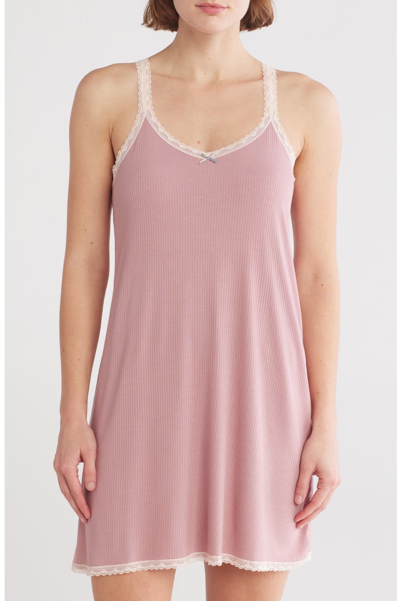Revival Rib Chemise, Main, color, MAUVE
