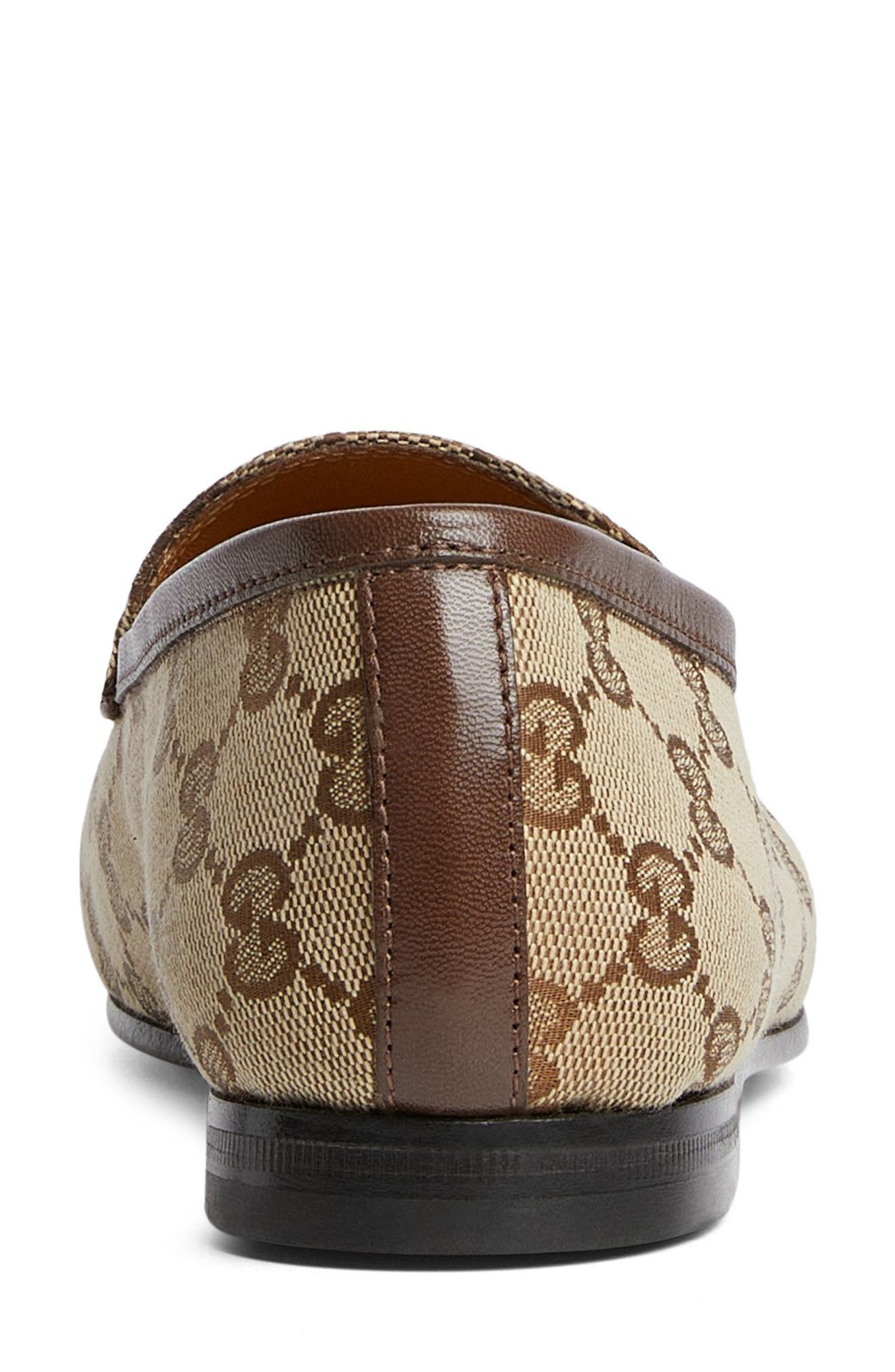 Gucci New Jordaan GG Supreme Canvas Loafer, Alternate, color, Beige Ebony/ Acero