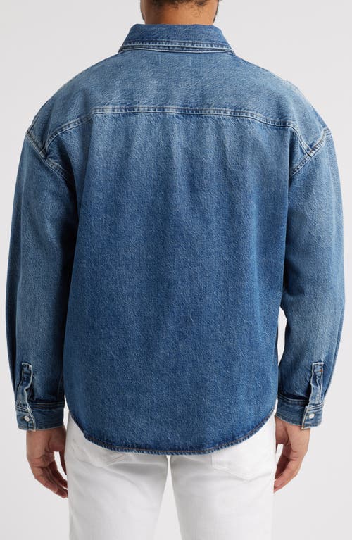 Frame Relaxed Fit Heavyweight Denim Button-up Shirt In Multi