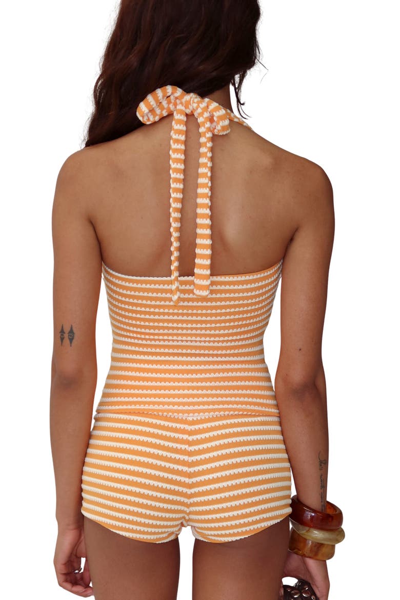 Dreaming of Me Stripe Halter Top, Alternate, color, ORANGE STRIPE