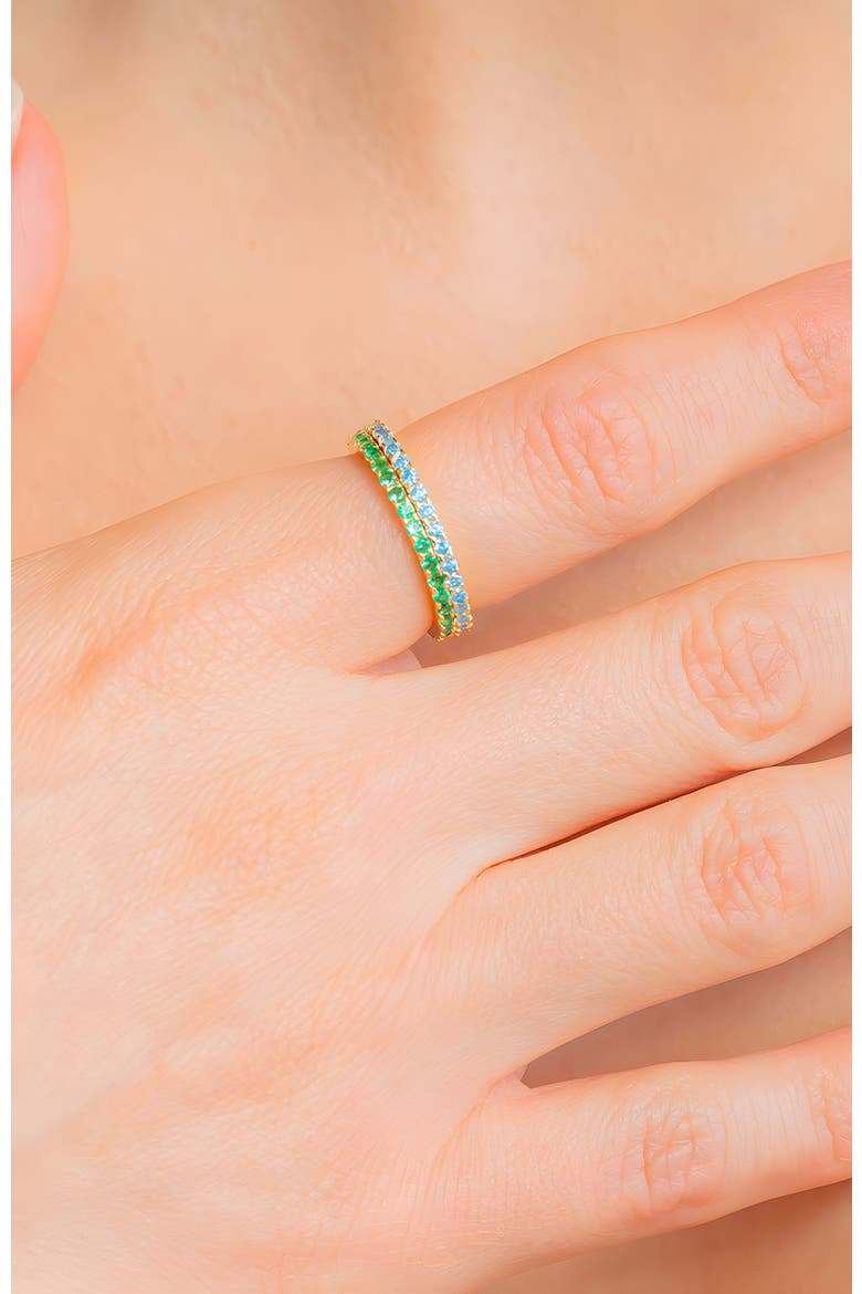August Birthstone Eternity Stacking Ring, Alternate, color, 925 Sterling Silver